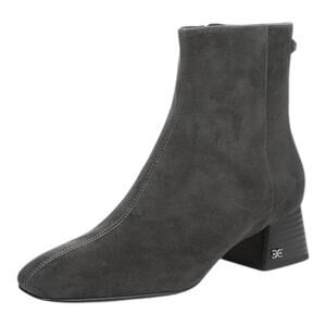 Sam Edelman Women's Paige Suede Zipper Booties Graphite Gray Size 9 1/2